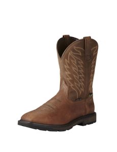 Botas De Trabajo Ariat Groundbreaker Anchos Square Puntera MetGuard MetGuard Steel Puntera Marrom | YXH153704