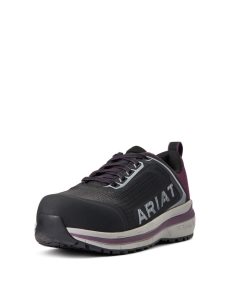 Botas De Trabajo Ariat Outpace Composite Puntera Seguridad Shoe Grises Morados | MIK096275