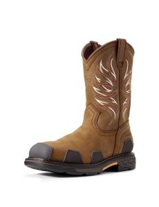 Botas De Trabajo Ariat OverDrive Anchos Square Puntera Composite Puntera Marrom | BDZ129476