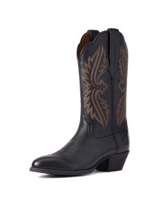 Botas Occidentales Ariat Heritage R Puntera Stretchfit Negros | XRN953467