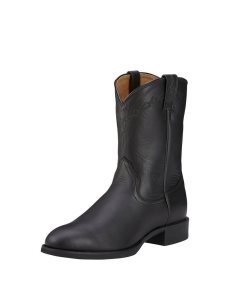 Botas Occidentales Ariat Heritage Roper Negros | PJD216485