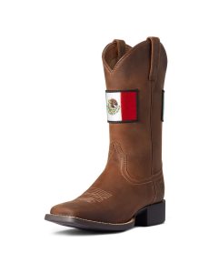 Botas Occidentales Ariat Round Up Orgullo Mexicano Marrom | CVU653102