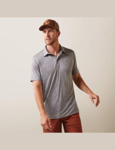 Camisa Polo Ariat Charger 2.0 Fitted Azul Marino | RHZ497021
