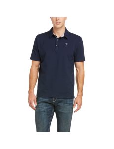 Camisa Polo Ariat Medal Azul Marino | WJG163825