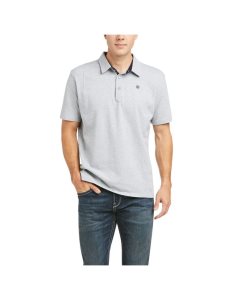 Camisa Polo Ariat Medal Grises | GJI905176
