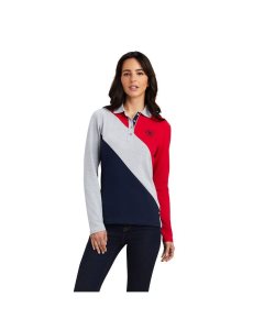 Camisa Polo Ariat Taryn Rojos Grises Azul Marino | ETA106498