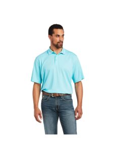 Camisa Polo Ariat Tek Azules | FRA298357
