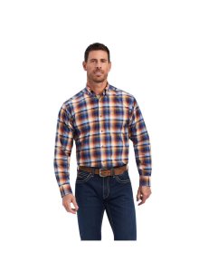 Camisas De Traje Ariat Pro Series Nigel Stretch Classic Fit Azules | AKT930586