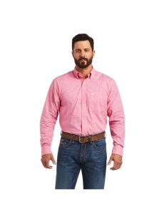 Camisas De Traje Ariat Solid Slub Classic Fit Rosas Claro | MUP806312
