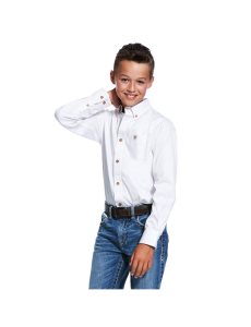 Camisas De Traje Ariat Solid Twill Classic Fit Blancos | FKG264508