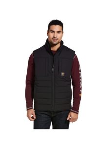 Chalecos Ariat Rebar Valiant Stretch Lona Agua Resistant Insulated Negros | HZC392865