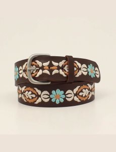 Cinturones Ariat Blue daisy embossed Marrom | VPW412586