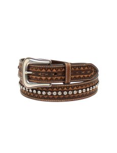 Cinturones Ariat Crystal Stud Marrom | RNB123548