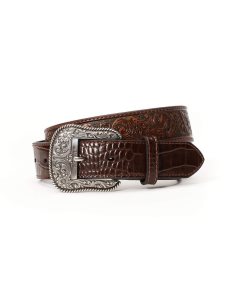 Cinturones Ariat Leaf Emboss Crock End Marrom | ZGB650398