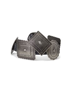 Cinturones Ariat Oval and Rectangle Concho Negros | STH584032