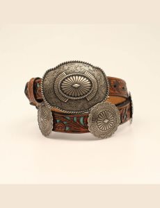 Cinturones Ariat Round concho filigree Turquesa | KYB248793