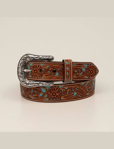 Cinturones Ariat Turq floral embossed Marrom | GMX789346