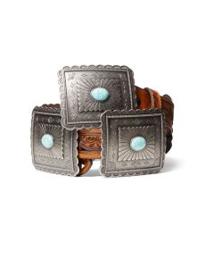 Cinturones Ariat Turquoise Burst Concho Marrom | ZDC013962