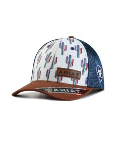 Gorras Ariat Cactus print black Blancos | JAI073965