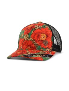 Gorras Ariat Cheetah floral print Rojos | JFK926507