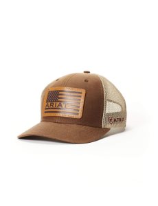 Gorras Ariat Flag Patch Mesh Snap Back Marrom | KZR602741