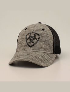 Gorras Ariat Shield embossed logo Grises | QAV390857