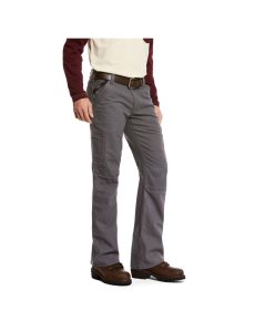 Pantalones Ariat FR M5 Directo Stretch DuraLight Lona Stackable Directo Leg Grises | JWE148653