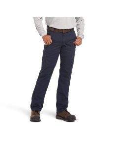 Pantalones Ariat FR M5 Directo Stretch DuraLight Lona Stackable Directo Leg Azul Marino | SAU801243