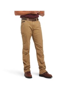 Pantalones Ariat Rebar M4 Relaxed DuraStretch Washed Twill Dungaree Boot Cut Kaki | GZH782510