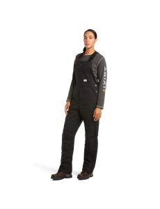 Pantalones Babero Ariat Rebar DuraCanvas Stretch Insulated Negros | GHL952418