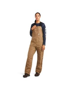 Pantalones Babero Ariat Rebar DuraCanvas Stretch Insulated Kaki | QSR543061