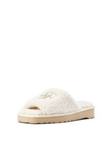 Pantuflas Ariat Cozy Chic Square Puntera Creme | URD243176