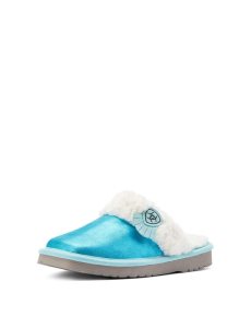 Pantuflas Ariat Jackie Square Puntera Metal Turquesa | VDX094216