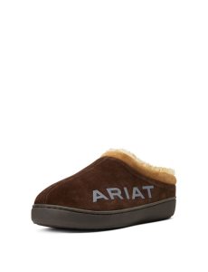 Pantuflas Ariat Logo Encapuchado Back Clog Chocolate | ECK576120