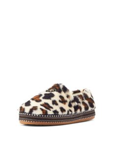 Pantuflas Ariat Snuggle Creme Leopardo | ERM813264