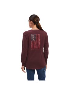 Ropa De Trabajo Ariat Rebar Algodon Strong SouthWest Estampados T Shirts Chocolate | WDQ410658