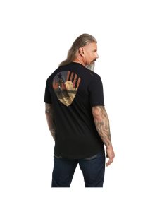 Ropa De Trabajo Ariat Rebar Workman Working Dog T Shirts Negros | YLM756294