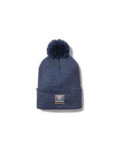Sombreros Ariat Rebar Pom Beanie Azules | BRN683179