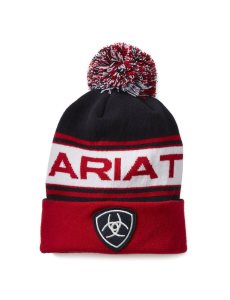 Sombreros Ariat Team Beanie Azul Marino Rojos | WVM465092