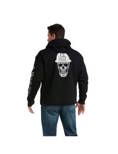 Sudadera Con Capucha Ariat Rebar Roughneck Pullover Negros | HKD891263