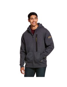 Sudadera Con Capucha Ariat Rebar Workman Full Zip Grises | IZE861097