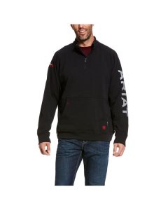 Suéteres Ariat FR Primo Fleece Logo 1/4 Zip Negros | DLP304217