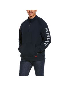 Suéteres Ariat FR Primo Fleece Logo 1/4 Zip Azul Marino | KJZ854267