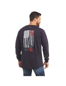 Tops Ariat FR Air Life on the Line Estampados Azul Marino | BPS390568