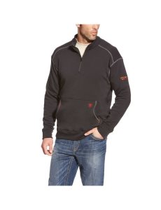 Tops Ariat FR Polartec Fleece 1/4 Zip Negros | HDT639825